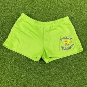 Nickelodeon SpongeBob SquarePants Kids Lime Green Summer Casual Shorts Sz M